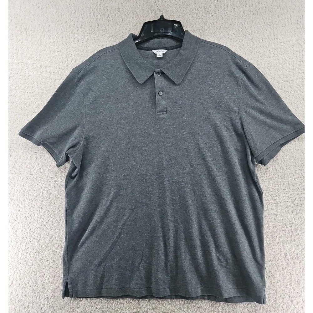 Calvin Klein Jeans Polo Shirt Gray Men's Size Large
